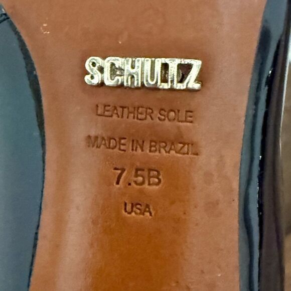 Schutz Black Suede Leather Pumps. Size 7.5M. - Picture 7 of 7